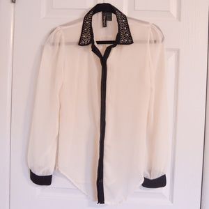 Fun & Flirt White Button Down Shirt
